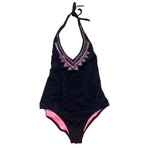 Pink by Victoria’s Secret Embroidered Halter Swimsuit